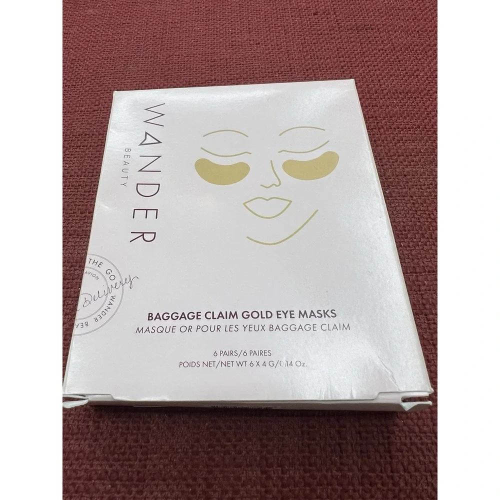 Wander Baggage Claim Gold Eye Masks 6 pairs 6x4g/0.14oz Boxed SEALED